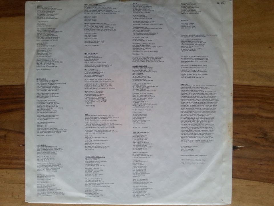 White Lion "Pride" Vinyl LP ! Texte an OIS nm- vg+ in Überlingen