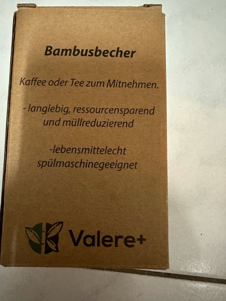 Coffee to go becher Bambus. Neu. Zu tauschen in Moosburg a.d. Isar
