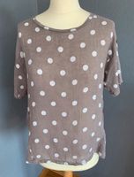 Shirt/Bluse taupe mit cremefarbenen Punkten, 40/42, Leinen, Baumw Hessen - Münchhausen Vorschau