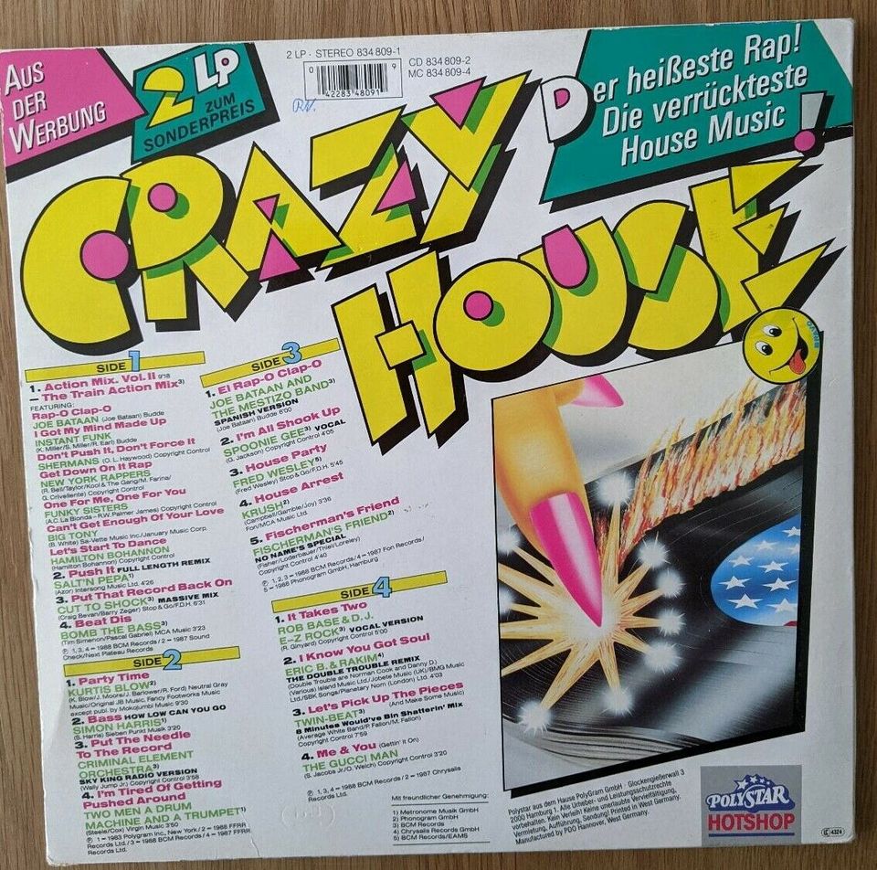 Crazy House Schallplatten 2 LP der heißeste Rap! in Weißenburg in Bayern