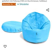 Sitzsack Kinder 100cm BuBiBag hellblau Herzogtum Lauenburg - Sandesneben Vorschau