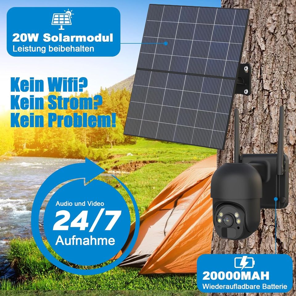 Überwachungskamera m. Solarpanel - NAGELNEU - UVP 160€ in Schwäbisch Gmünd