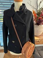 Jacke aus Wollmix in Schwarz mit Knöpfen und elegantem Kragen Baden-Württemberg - Crailsheim Vorschau