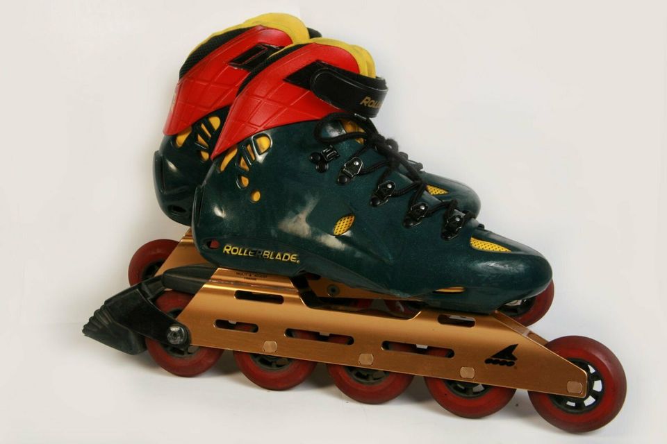 ROLLERBLADE Fusion 10K Speed Skates 5 Rollen 80mm Alu.26,5 1998 in Berching