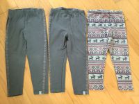 3 x Leggings 92 Liegelind Reh Hirsch Rentier Spitze grau Muster Bayern - Landshut Vorschau