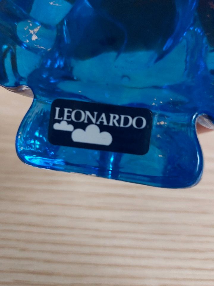 Leonardo Weihnachtsmann Glas blau in Kriebstein