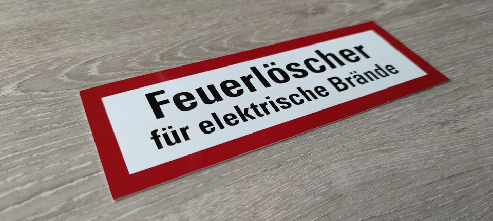 Hinweisschild Kunststoff: Feuerlöscher für elektrische Brände#NEU in Lügde