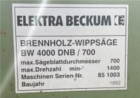 ELEKTRA BECKUM BW 4000 DNB / 700   —   Brennholz-Wippsäge Bayern - Poppenricht Vorschau