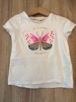 T-Shirt Weiß mit Schmetterling Pailletten 104 H&M Rheinland-Pfalz - Winterspelt Vorschau