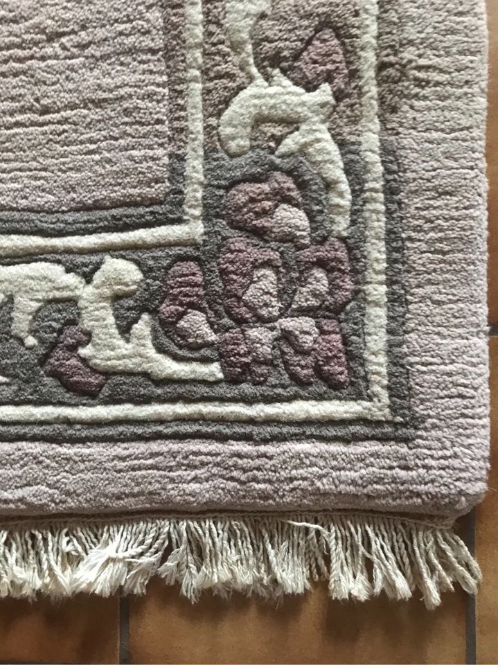 Teppich Nepal Indo Handarbeit 123x184 beige/hellbraun in Lich