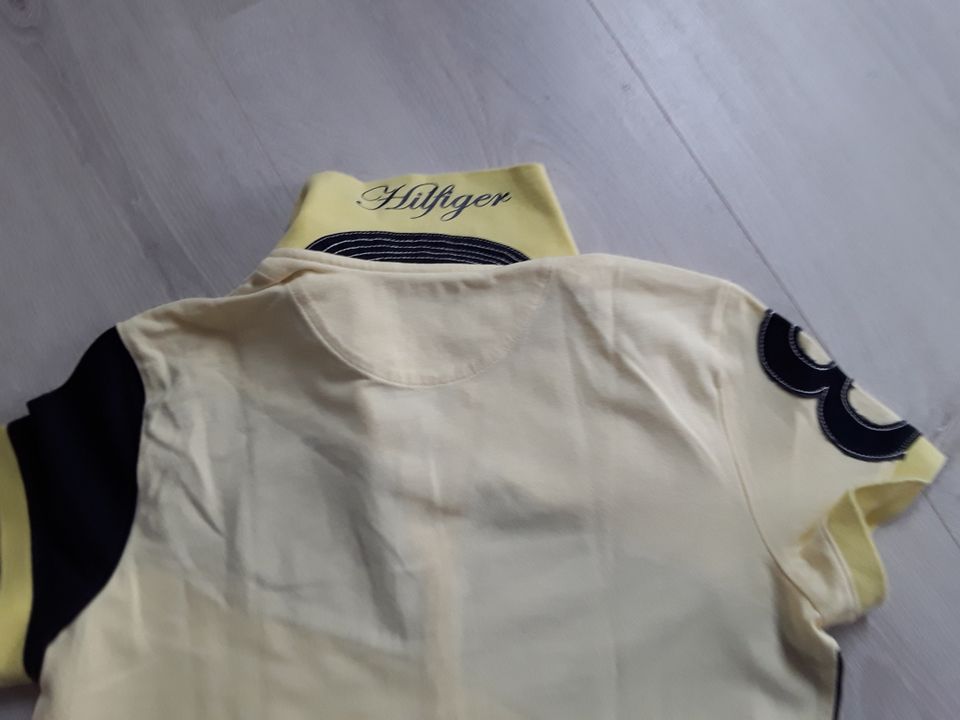 Tommy Hilfiger Poloshirt, gelb/marine, Gr.M, Top in Preetz