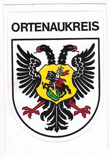 Aufkleber Ortenaukreis Ortenau Offenburg 8,5 x 12 cm in Oppenau