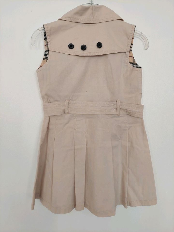 Gr. 110 5y top Burberry Kleid Baumwolle beige in Ulm