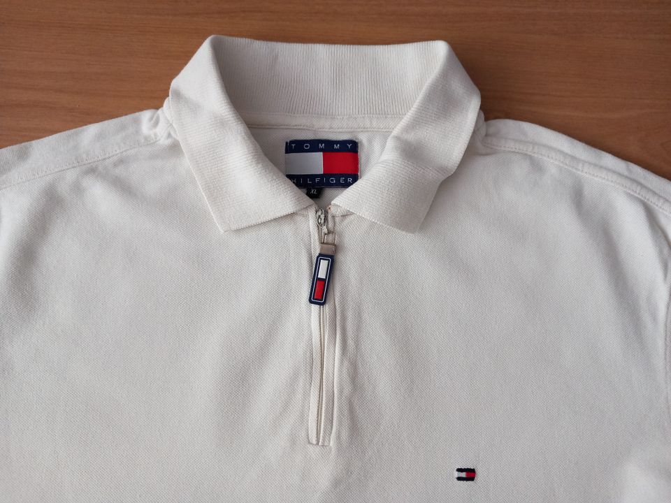 TOMMY  HILFIGER  Elegantes Herren Poloshirt Kurzarm Gr. XL Weiß in Neuss