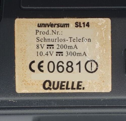 UNIVERSUM SL14 Schnurlos Telefon Basisstation Anrufbeantworter in Berlin