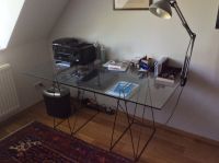 Büro Glastisch 80x160cm, separter Ablage - zur Selbstabholung Hannover - Südstadt-Bult Vorschau