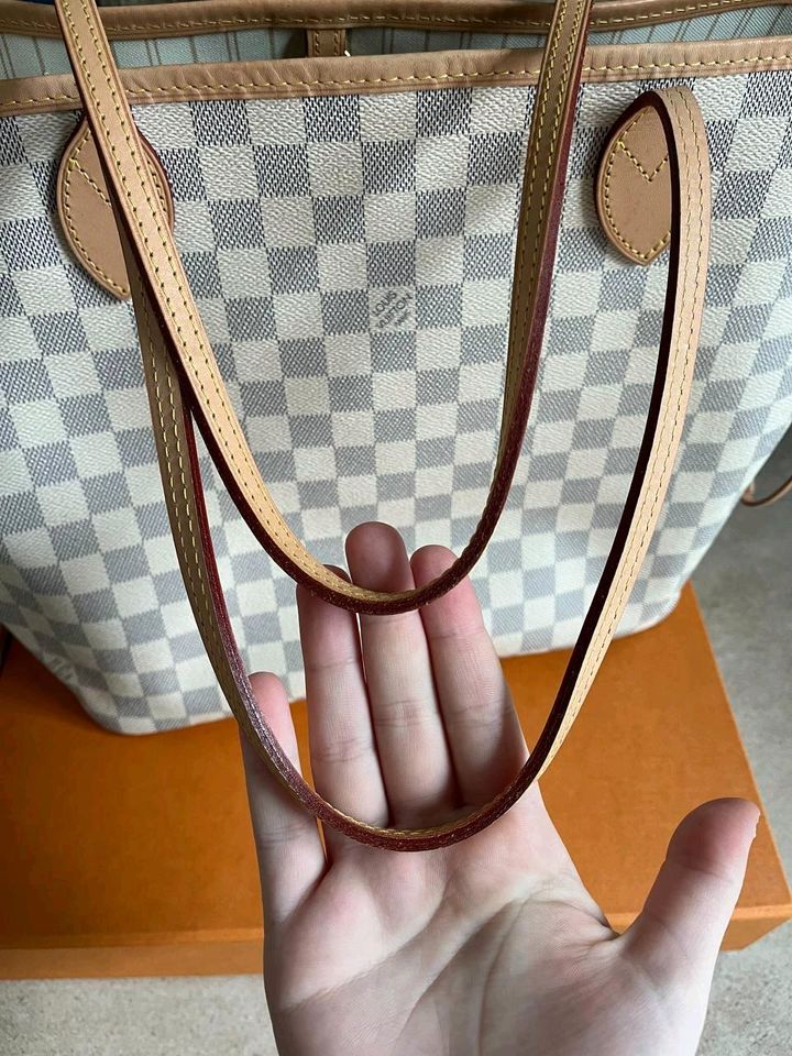 Louis Vuitton Neverfull MM Monogram Azur Fullset mit Rechnung in Aschaffenburg