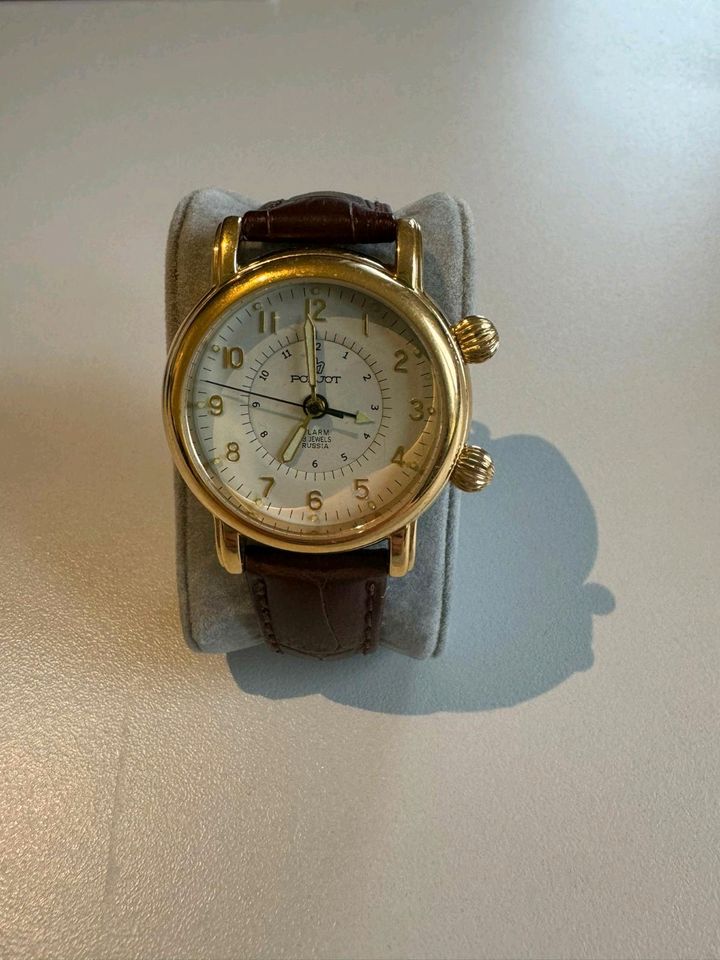 Poljot Alarm Vintage super Zustand Herrenuhr Wecker (wie Memovox) in Eppelborn