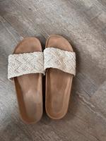 Weiße Schlappen Sandalen in Boho Malramee Optik Altona - Hamburg Altona-Altstadt Vorschau