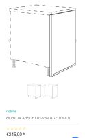 Nobilia Abschlusswange Pura Hochglanz Küche Außenblende Blende we Nordrhein-Westfalen - Hückeswagen Vorschau