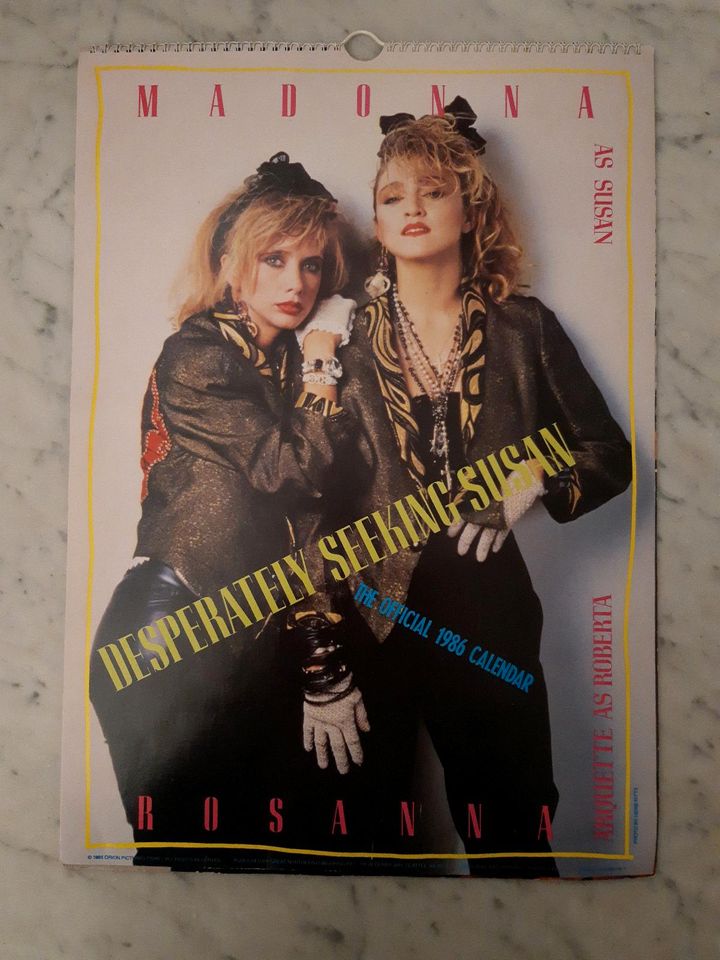 Madonna Kalender 1986, desperatly seeking Susan verzweifelt gesuc in Berlin