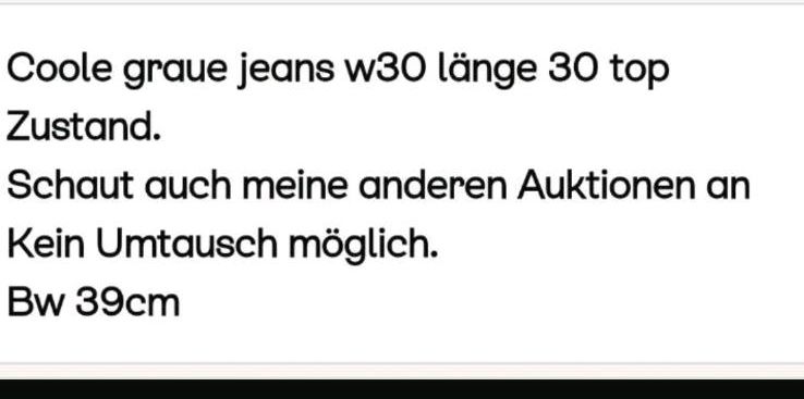 New Yorker jeans w30/l30 grau  top Zustand in Kamp-Lintfort