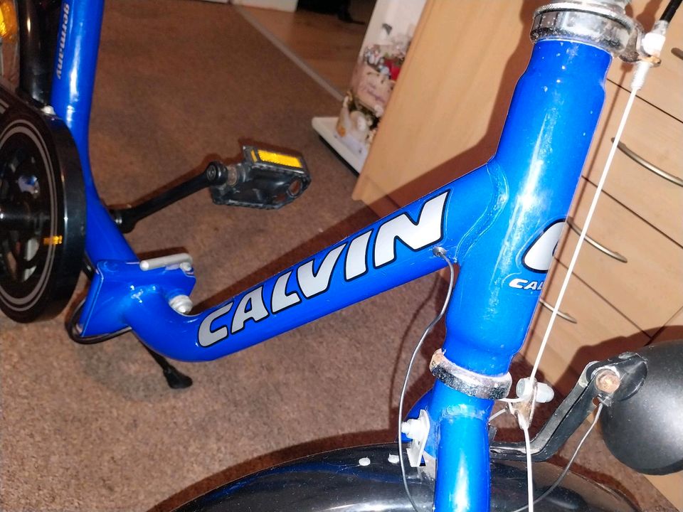 Calvin klappfahrrad blau in Meißen