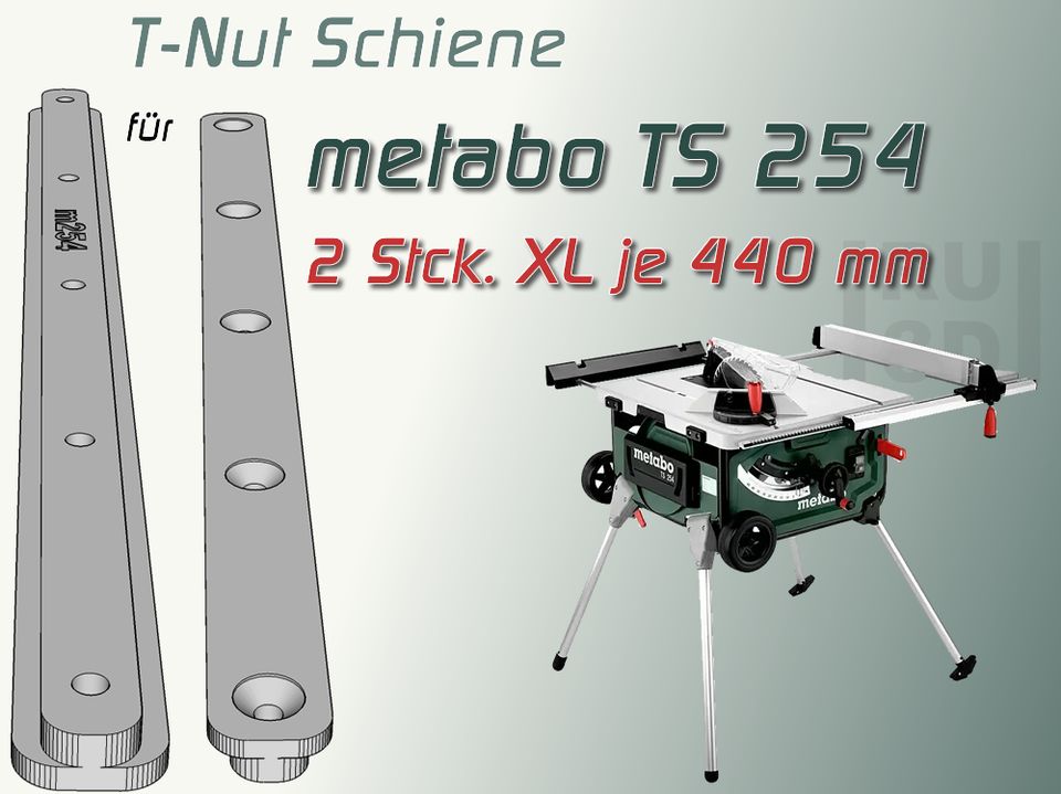 Gleitschiene 440mm T-Schiene für metabo TS 254 Tischkreissäge in Glücksburg