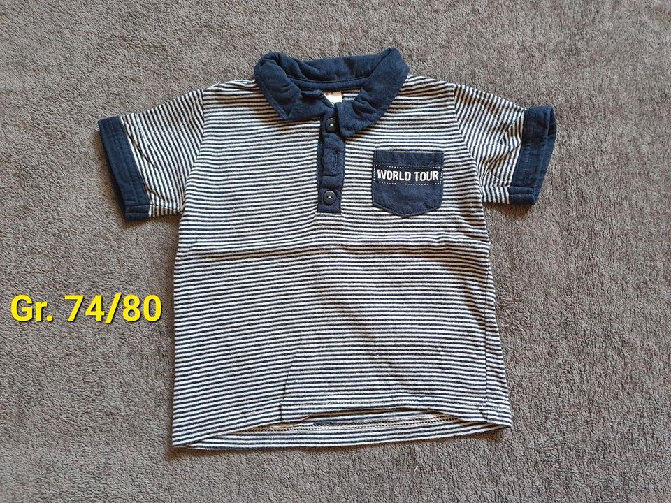 15 Baby Jungs kurzarm T-Shirts,Oberteil,Shirt,Mode,Größe 74/80 in Michelau i. OFr.