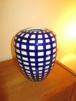 Vintage Vase blau-weiß Keramik 24cm x 10,5-20,5cm Bayern - Würzburg Vorschau