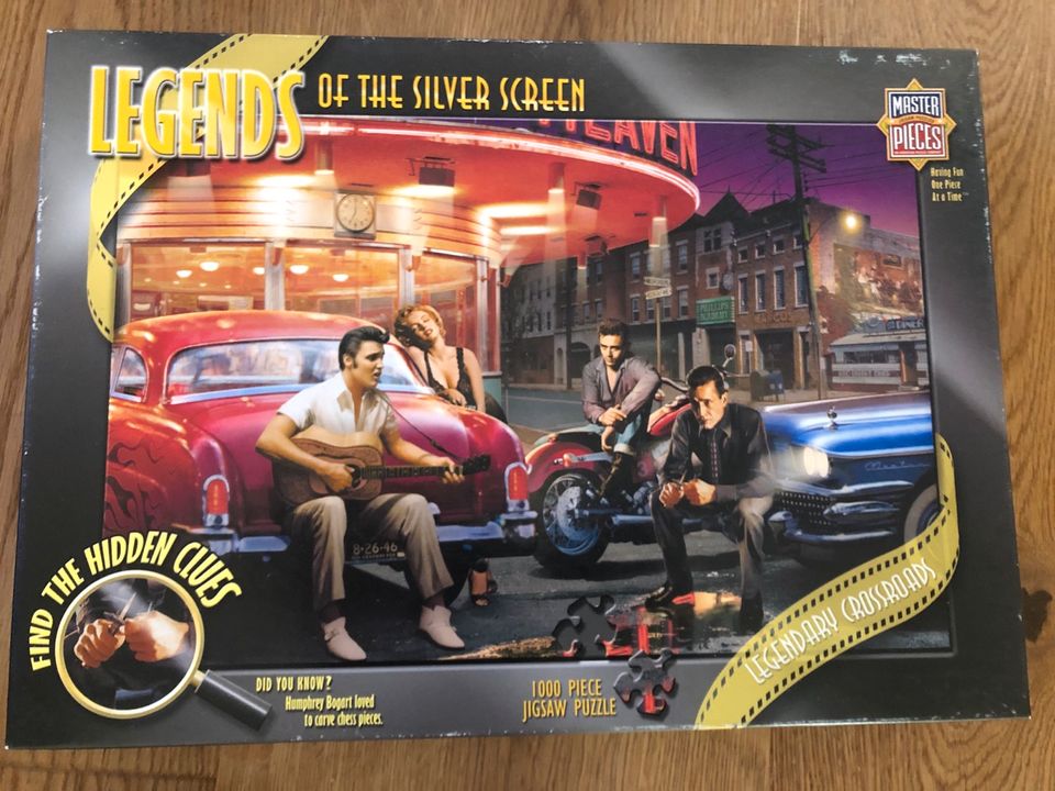 Verkaufe Puzzle „legends of the silver screen“ (1000 Teile) in Heidelberg