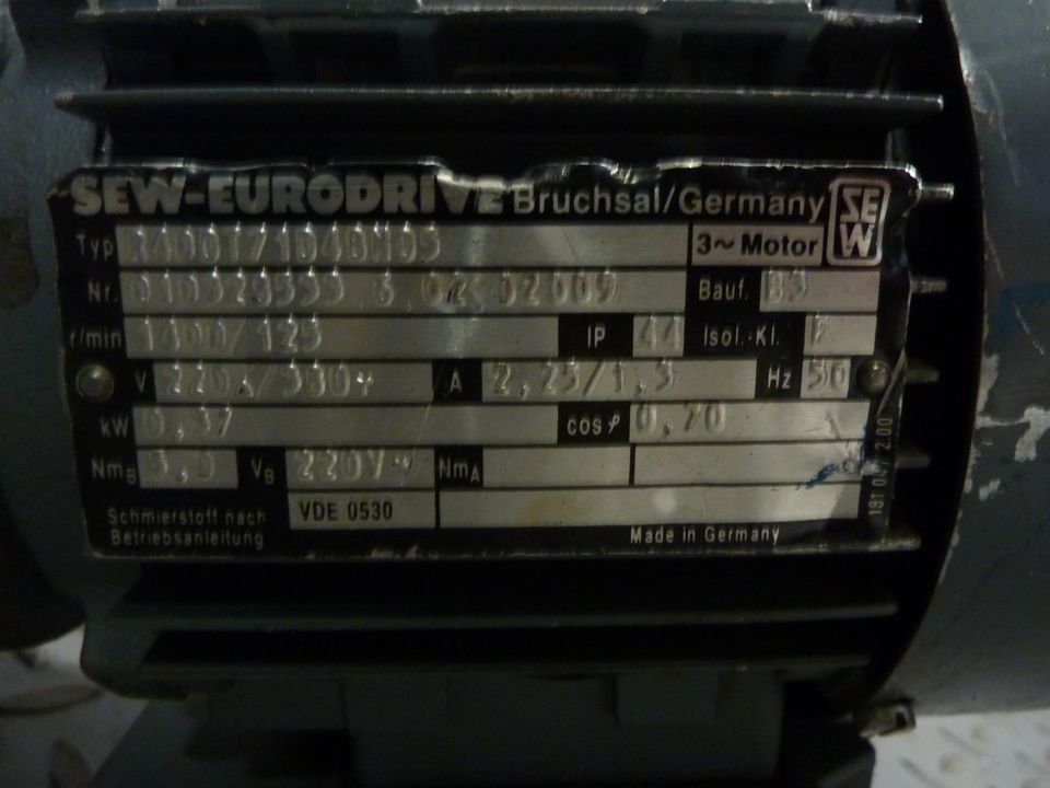 SEW Eurodrive Drehstrommotor mit Stirnradgetriebe  0,37KW in Lingen (Ems)