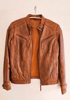 Lederjacke Echtleder Mustang Damen Gr. L 40 42 braun Bikerjacke Baden-Württemberg - Filderstadt Vorschau
