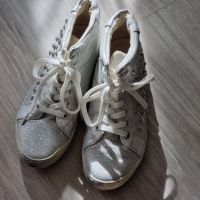 Sinly Sneaker Halbschuh Silber Shabby Look mit Nieten Gr. 38,5 Rheinland-Pfalz - Montabaur Vorschau