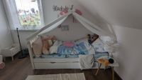 Kinderbett weiß 200 x 90 cm mit Schubladen und Baldachin Hessen - Edertal Vorschau