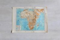 Alt vintage Schul Landkarte Poster Bild Print Druck Afrika JDL Neuhausen-Nymphenburg - Neuhausen Vorschau