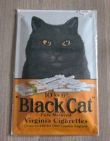 Metallschild, Metallkarte 3D im Retrodesign Black Cat Cigarettes Brandenburg - Schönewalde bei Herzberg, Elster Vorschau