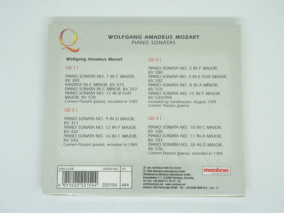 4 CD Set Wolfgang Amadeus Mozart - Piano Sonatas NEU Klassik in Berlin