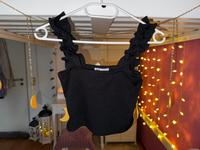 Rüschen Top - Schwarz von Zara - Gr. S - Neuwertig! Wiesbaden - Mainz-Kostheim Vorschau