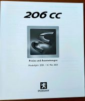 Preisliste / Ausstattung no Prospekt  Peugeot 206 cc   2001 Niedersachsen - Hildesheim Vorschau
