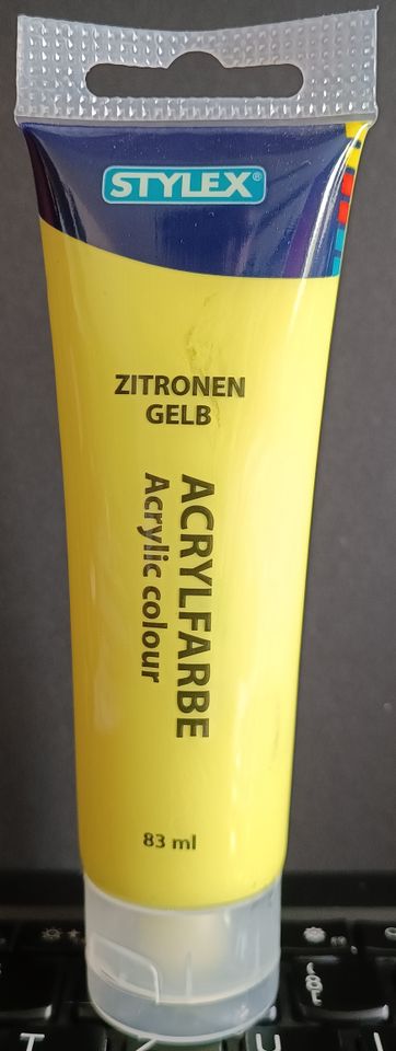 Stylex - Acrylfarbe auf Wasserbasis, 83 ml Tube in Zitronengelb in Wuppertal