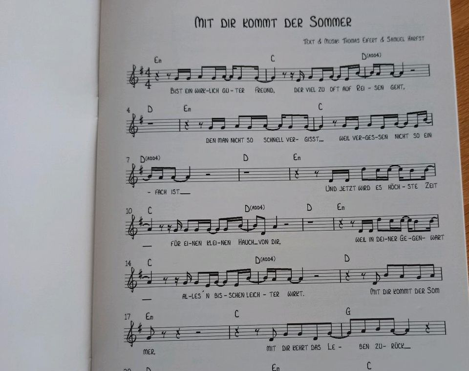 Songbook Samuel Harfst. "Schritt zurück"  NEU und signiert in Jesberg