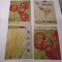 Blechschilder Tomaten Küche 4 Stück Bayern - Hilgertshausen-Tandern Vorschau