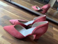 Högl Pumps Veloursleder, Halbschuh, koralle Ludwigsvorstadt-Isarvorstadt - Isarvorstadt Vorschau