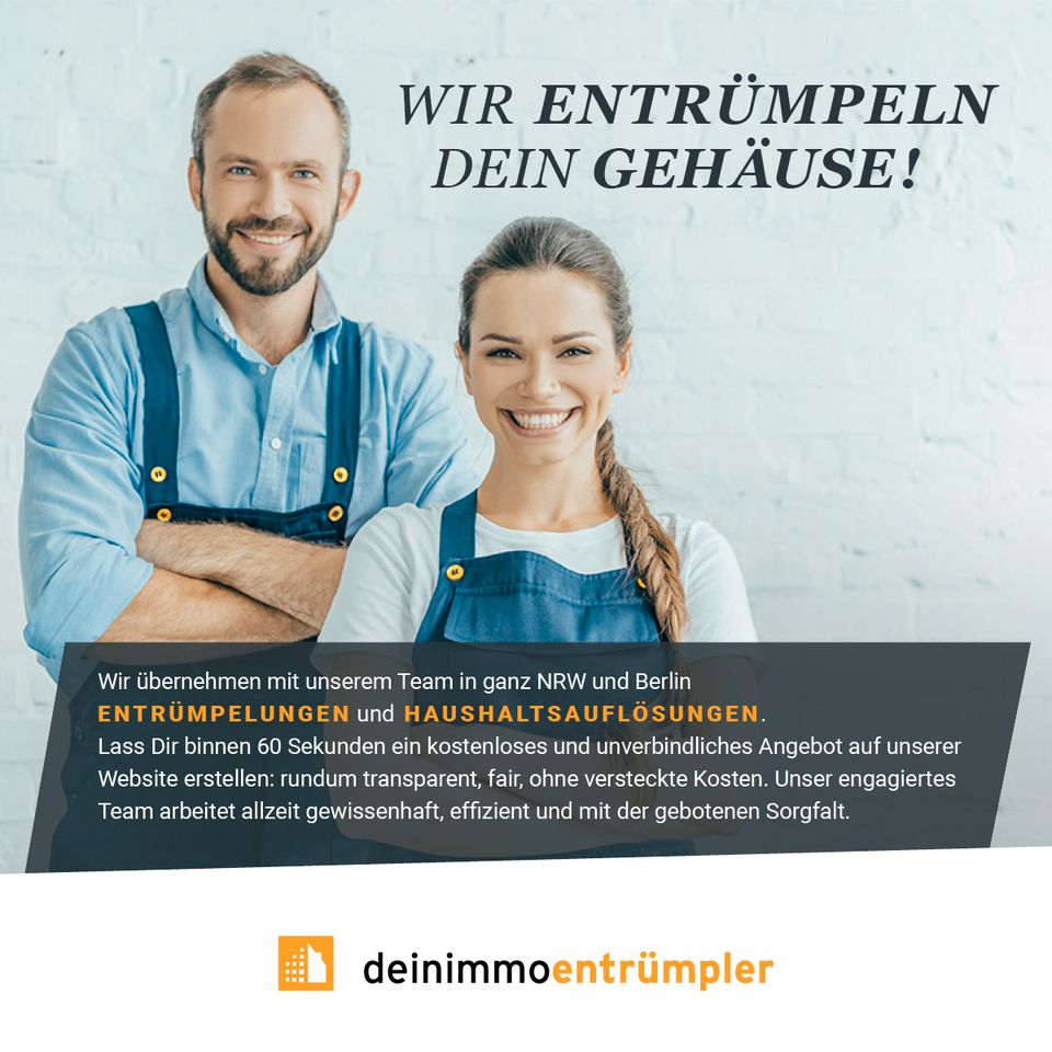 Deine Ansprechpartner für Entrümpelungen aller Art! | Entrümpelung & Haushaltsauflösung in Bergisch Gladbach