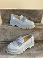 DEICHMANN LOAFER 38 blau Schuhe catwalk y2k vintage retro winter Baden-Württemberg - Aichtal Vorschau