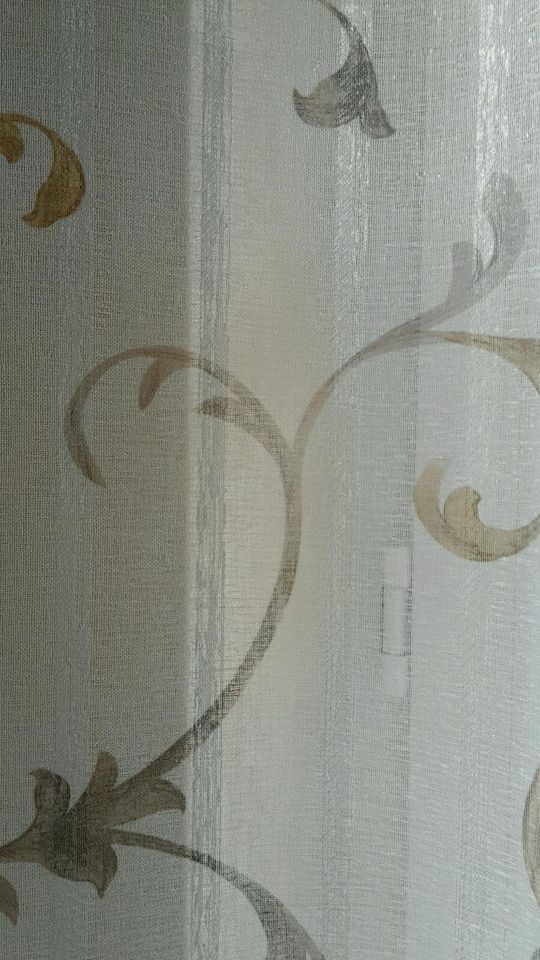 2! Vorhänge Gardinen Schals 245x140 cm weiß transparent Ranken in Siegen
