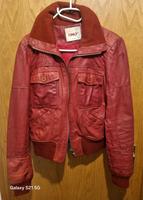 Lederjacke Fliegerjacke ONLY rot XS Bayern - Bad Bocklet Vorschau