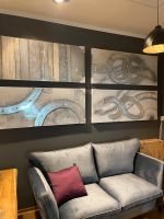 Leinwand Bild Wand Deko 150x60cm Silber abstrakt modern Nordrhein-Westfalen - Wesel Vorschau