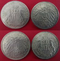 Deutsches Reich 5 Mark 1903 + 1907 J Hamburg NP nach J.65 Sachsen - Radebeul Vorschau